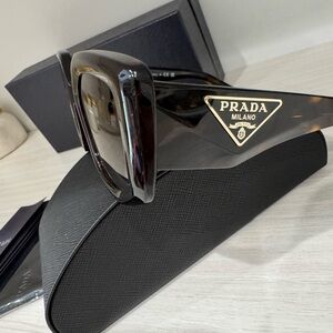 New and Authentic Prada 14Z Havana  Sunglasses